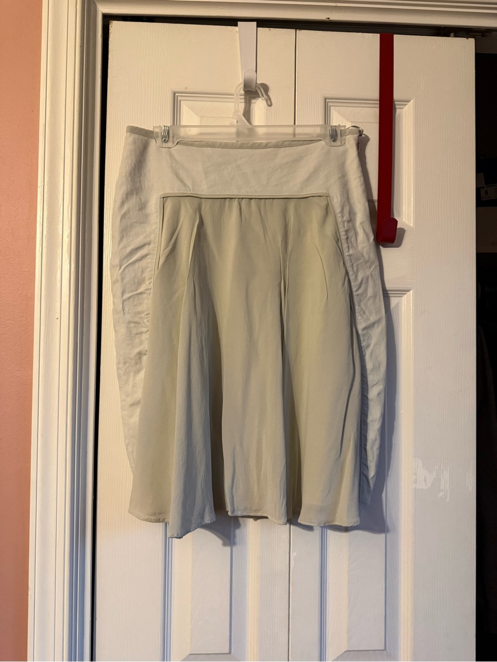 Narciso Rodriguez vintage light sage green Panel Skirt